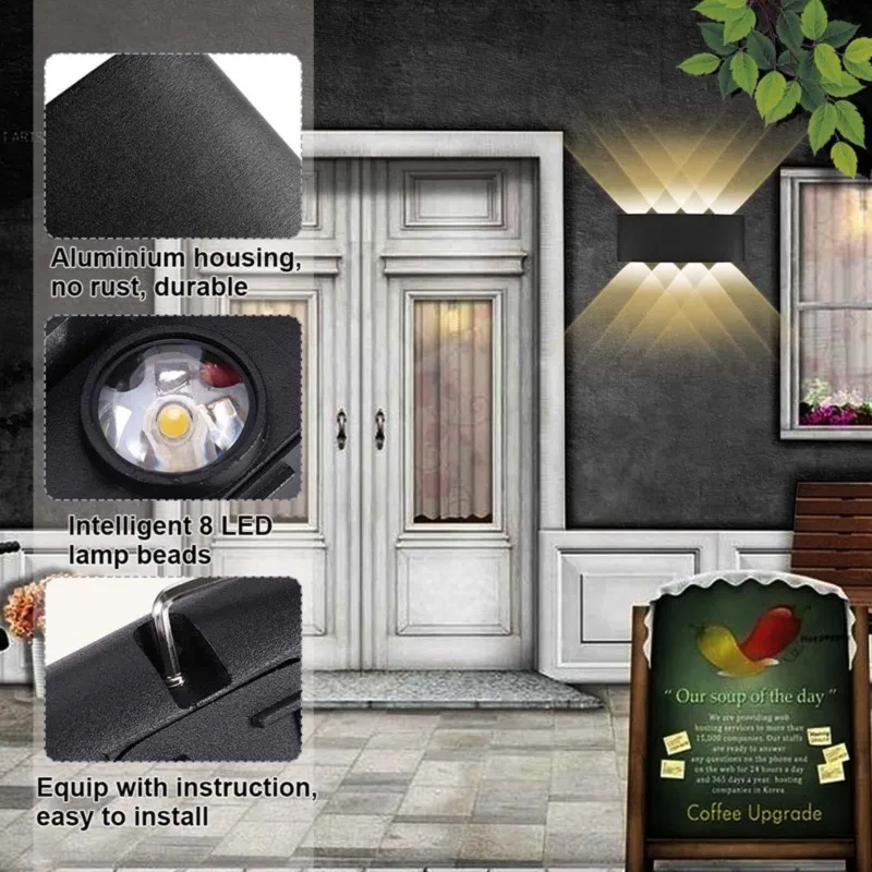 24-Hour Delivery Dual Light For Home& Hotel Staircase Wall Lamp-Modern Minimalist Outdoor Sconce Design