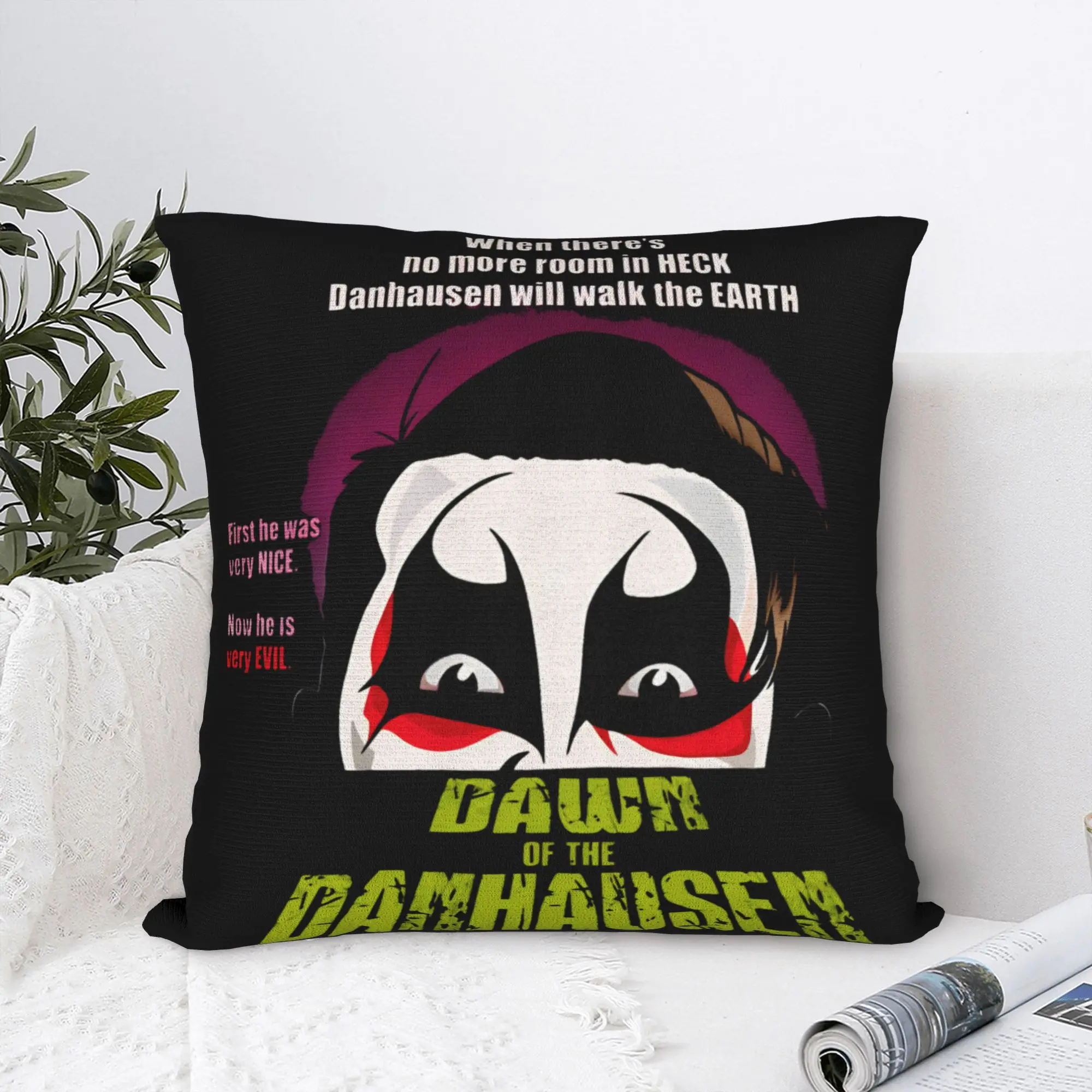 Danhausen Cursed 2026 Square Pillow Cases Wrestling Cushion Cover Novelty Zipper Decor Pillowcase for Living Room 40*40cm