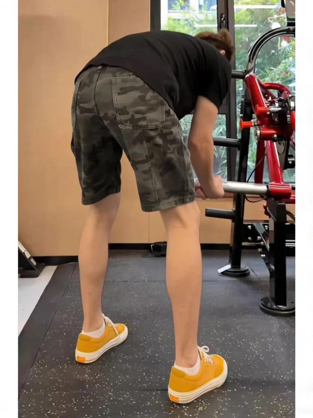 

Мужские летние шорты в американском ретро-стиле с камуфляжным принтом, модные брендовые рабочие брюки с косым кроем, спортивные прямые джинсы-бермуды