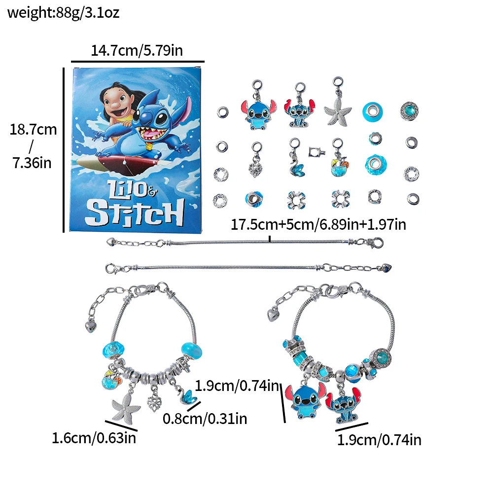 Disney Classics Cartoon Lilo & Stitch Advent Surprise Blind Box DIY Charms Stitch Hanger Accessoire voor Vriend Festival Geschenken