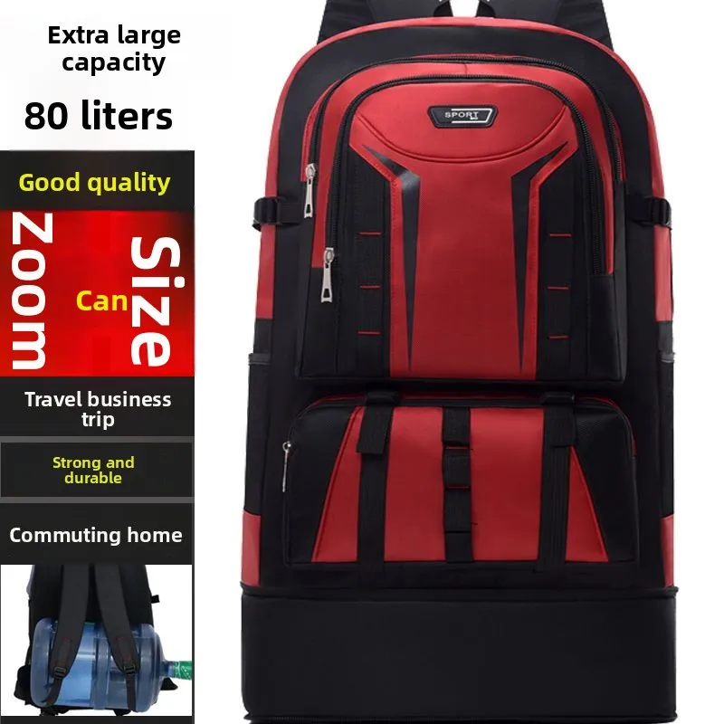 

Большая емкость для путешествий на открытом воздухе, двойная сумка на плечо, походная сумка Lage, молодежная сумка Briti Sle, полиэстер, внутренний материал