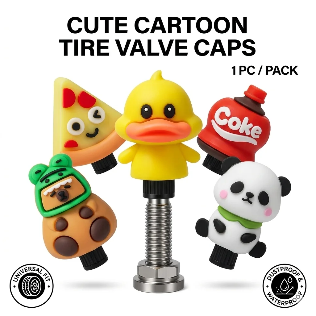 

Tire Valve Cap Cartoon Universal Wheel Dust Cover Cute Air Stem Caps For MTB Mountain Bike Motorbike Accessories 1 Pcs