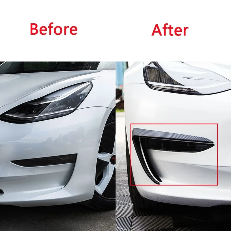 Copertura fendinebbia anteriore copertura per sopracciglia cornice per Trim decorazione esterna per Tesla Model 3 fendinebbia Trim