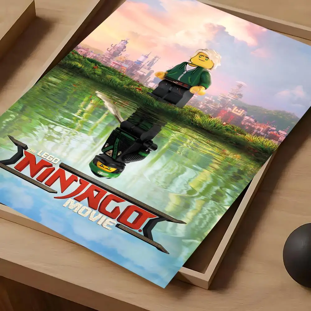 Cool L-LEGOs Cartoon N-Ninjago Poster For Self-adhesive Art Waterproof Paper Sticker Coffee House Bar Room Wall Decor view 6