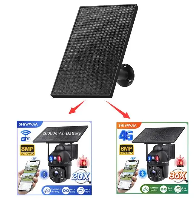 Panel Surya SHIWOJIA Cocok untuk Kamera Surya Luar Ruangan