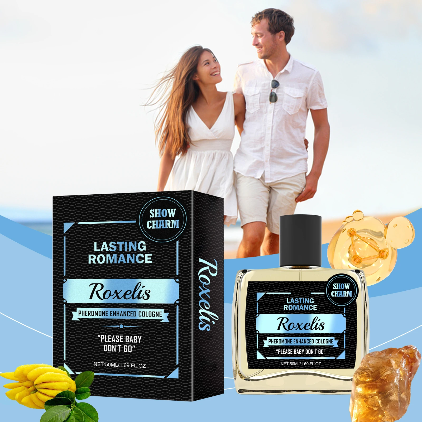 남성 향수 페로몬 코롱 그녀의 손실 원시 매력 및 자신감 오래 지속되는 저항할 수 없는 향기 스프레이 페로모나스 향수 50ml