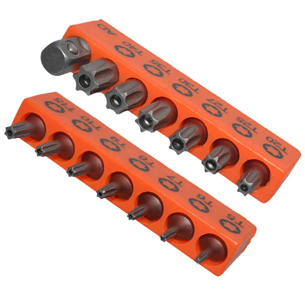 Right Angle Drill Attachment Bit Set T15 Screwdriver Security Bits Chrome Electrical Tools