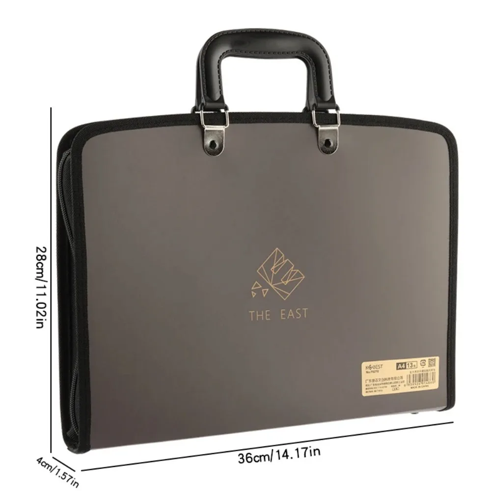 PP A4 File Folder Portable Multilayer Large Capacity Multi-Layer Document Storage Bag a4 New 13 Grids a4 File Folder