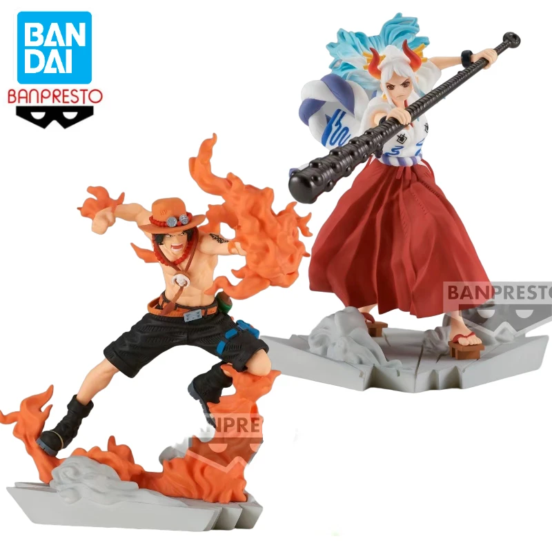 In Stock Bandai BANPRESTO SENKOU ZEKKEI One Piece Yamato Portgas·D·Ace Anime Action Figure Toy Gift Model Collection Hobby