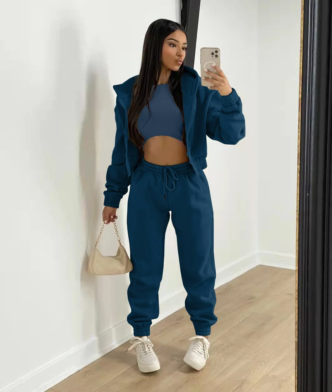 pants sets women 3 piece set outfit tracksuits sweatsuits for women three pieces sets winter clothes for woman long sleeve suits