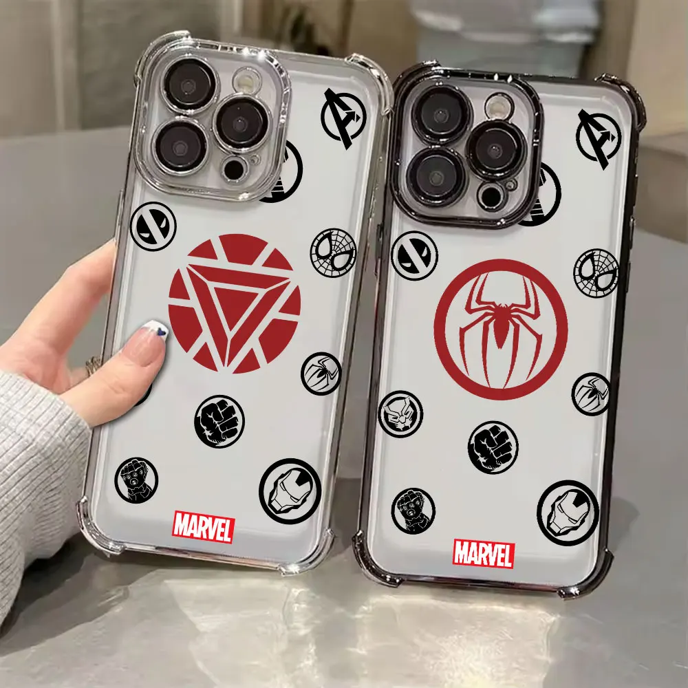 Funda de teléfono con logotipo de MarvelS Avengers, para Samsung S26 S25 S24 S23 S22 S21 S20 FE Note20 Edge Plus Ultra 4G 5G, anticaída