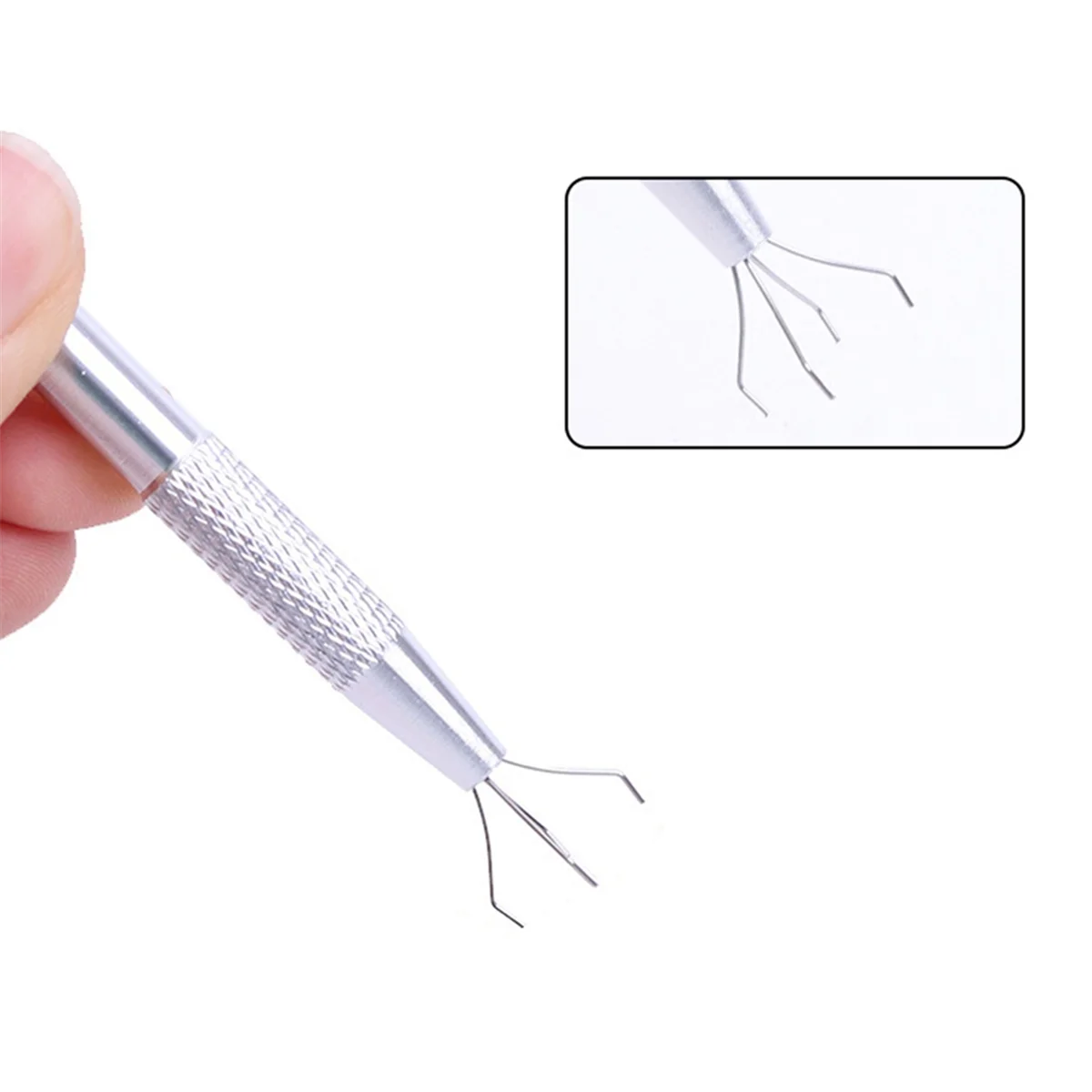 !أعلى بيع 4 الفك التقاط أداة 4 الفك القابض ل IC رقاقة مكونات إلكترونية مسمار المسمار لقط أداة اليد الفضة