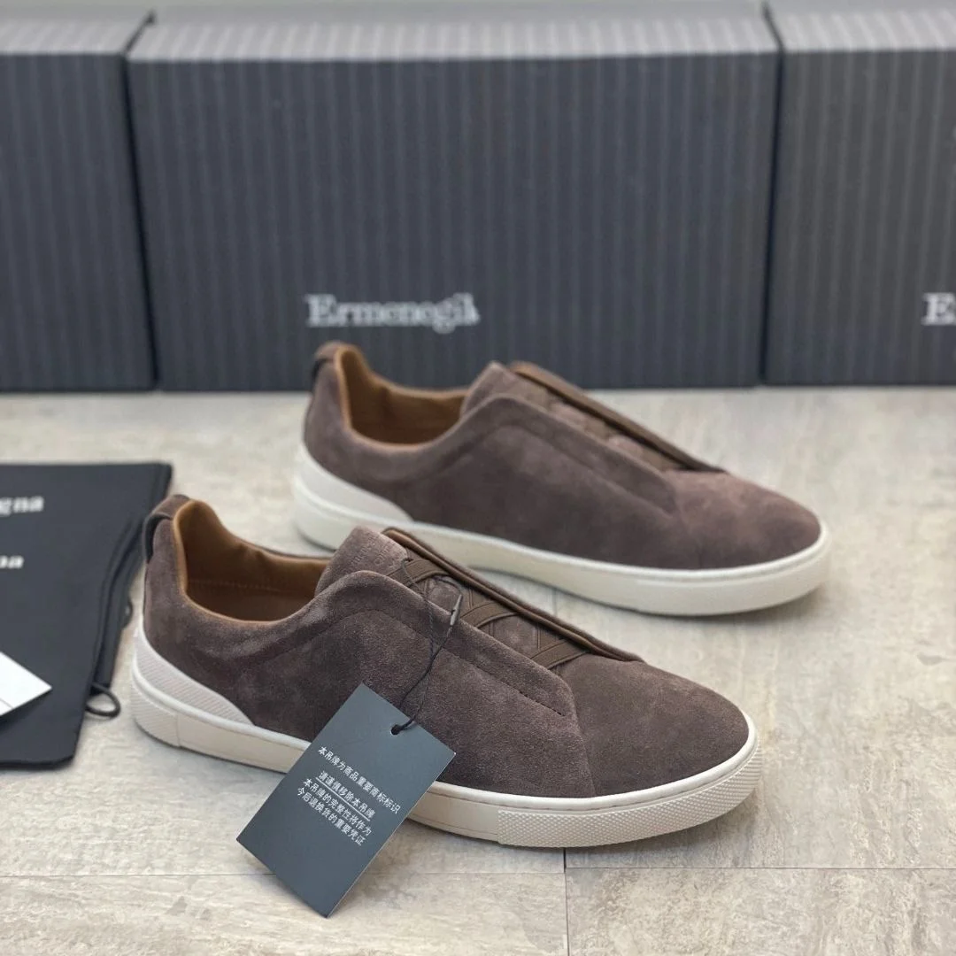 Zegnss chaussures habillées chaussures de créateur hommes Ermenegildos Zegnbs doux à lacets affaires décontracté fête qualité en cuir grosses baskets