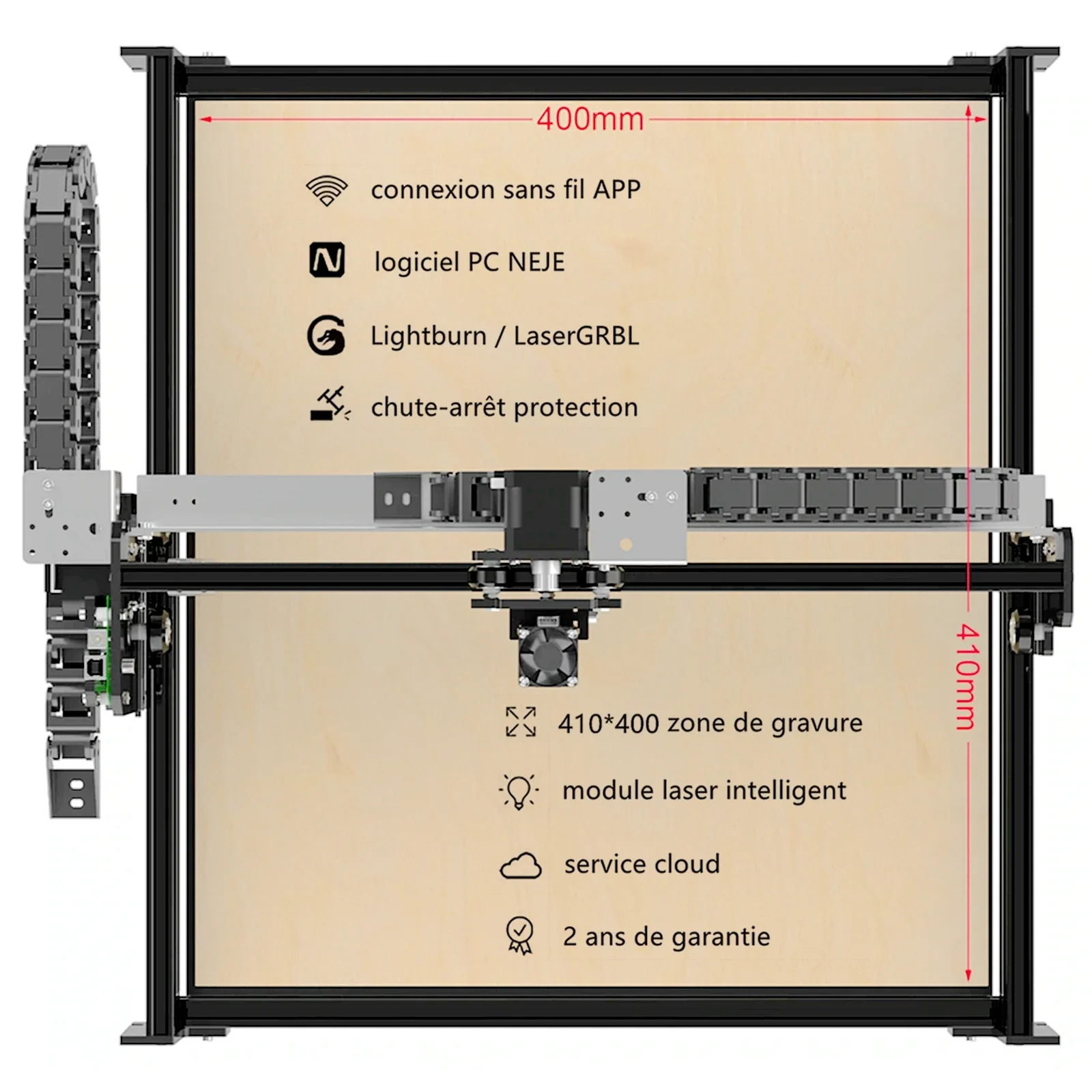 NEJE 3 PRO E30130 HIGH PRECISION DIY DIODE LASER CUTTER AND ENGRAVER - BUILT-IN HIGH PRESSURE AIR ASSIST