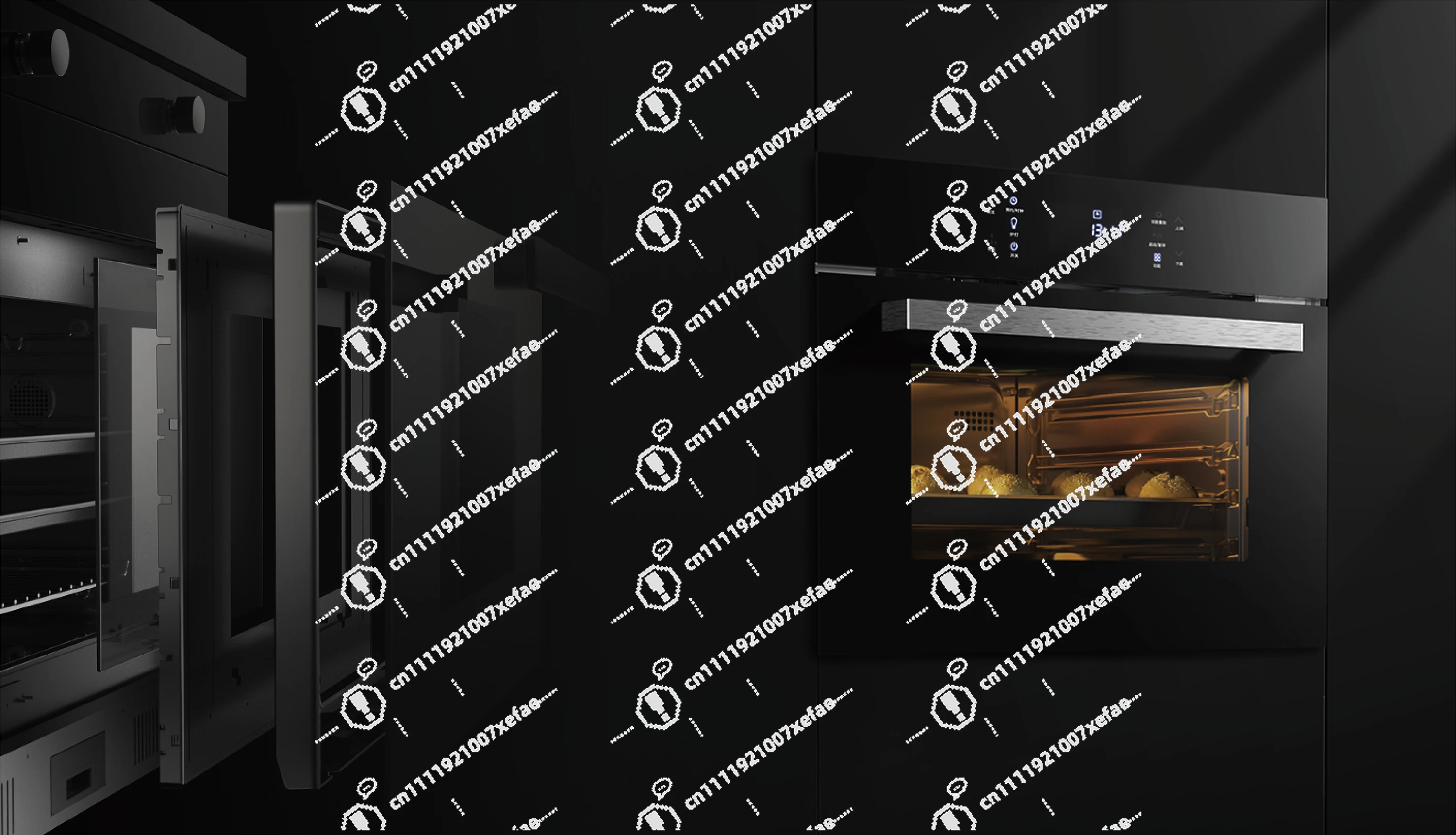 5 in 1 Built-in oven, microwave oven, steam grill and air fryer