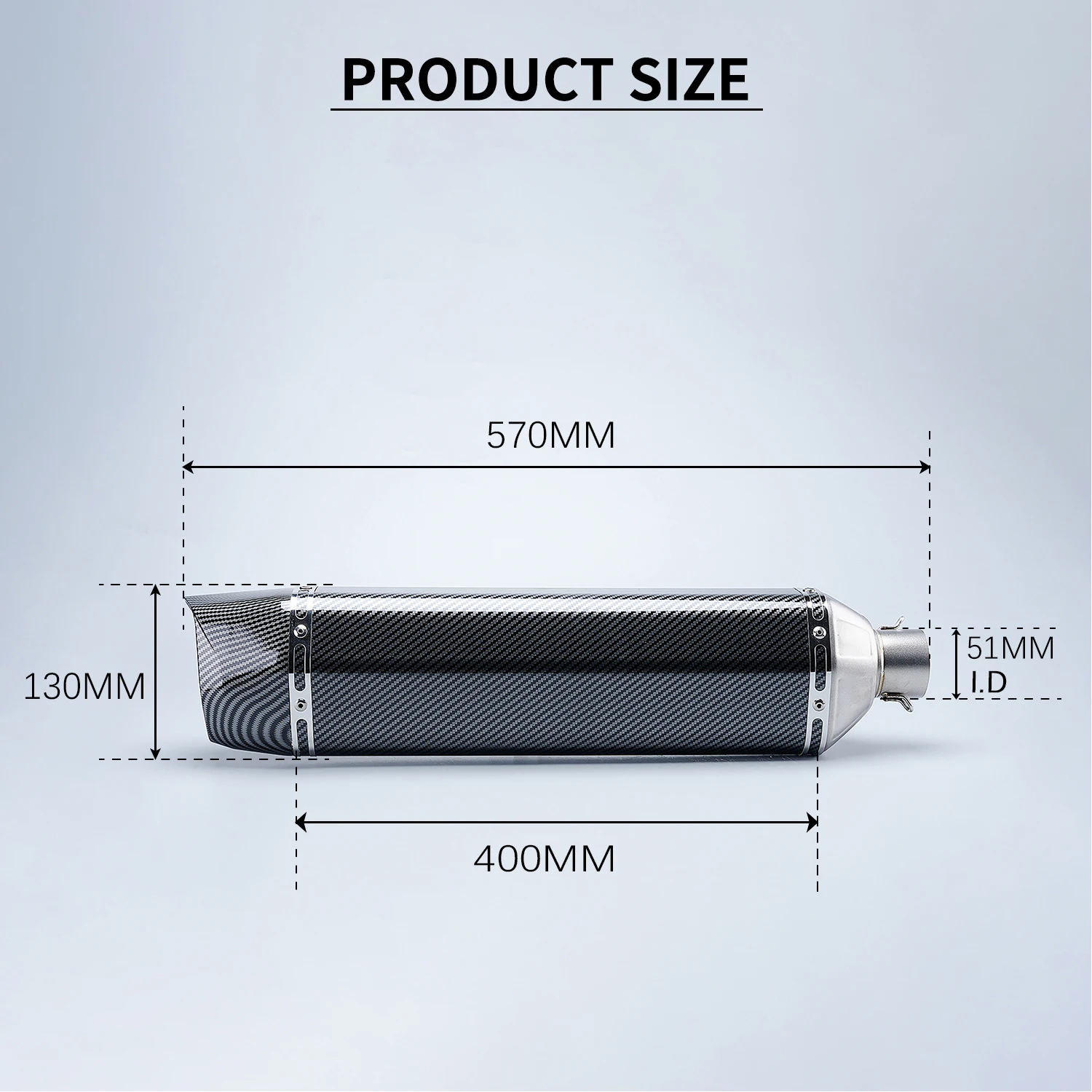 

lengthen Universal Moto Exhaust Pipe Slip-On Muffler Tail Section Modification Compatible Various Link Escape Tailpipe Models