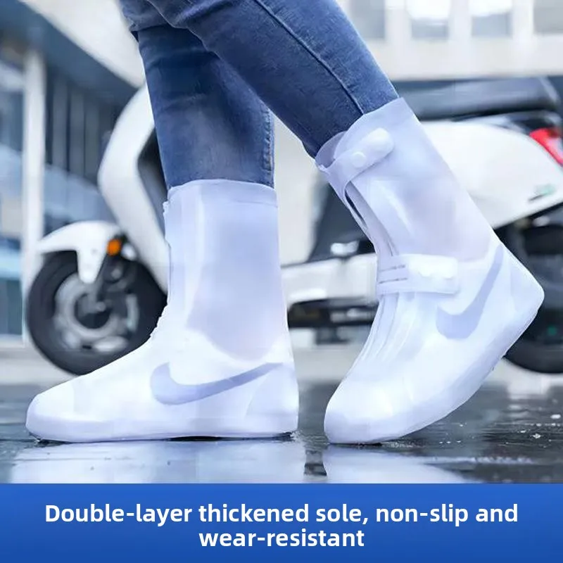 Thickened Silicone Rain Boot Covers Anti-Slip Wear-Resistant Unisex Outdoor Sea Excursion Hiking Mountain Climbing Waterproof