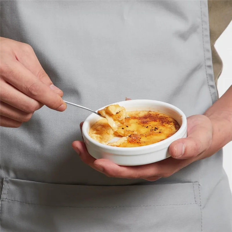 

AB15-Ramekins 4 Oz, Creme Brulee Ramekins Oven Safe Shallow Souffle Dishes For Baking Custard, Quiche Pans 6Pack