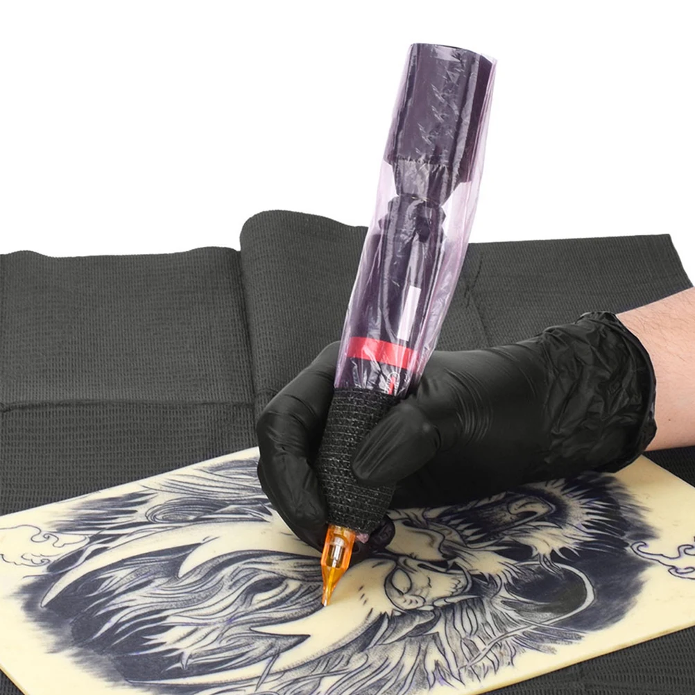 

200 шт. одноразовые татуировки, зажимы для шнура, сумки из ПВХ, рукава для ручек для тату-машины, защита чернил, безопасные чехлы для тату-машин