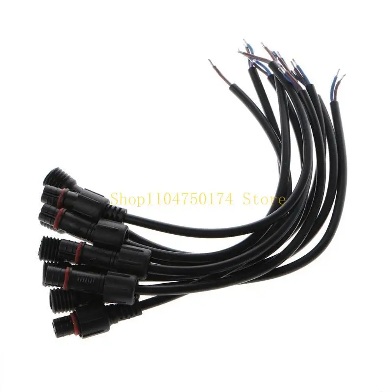 5 Pairs 2 Pin Male to Female Connector Waterproof Cable For Single Color LED Top Sale