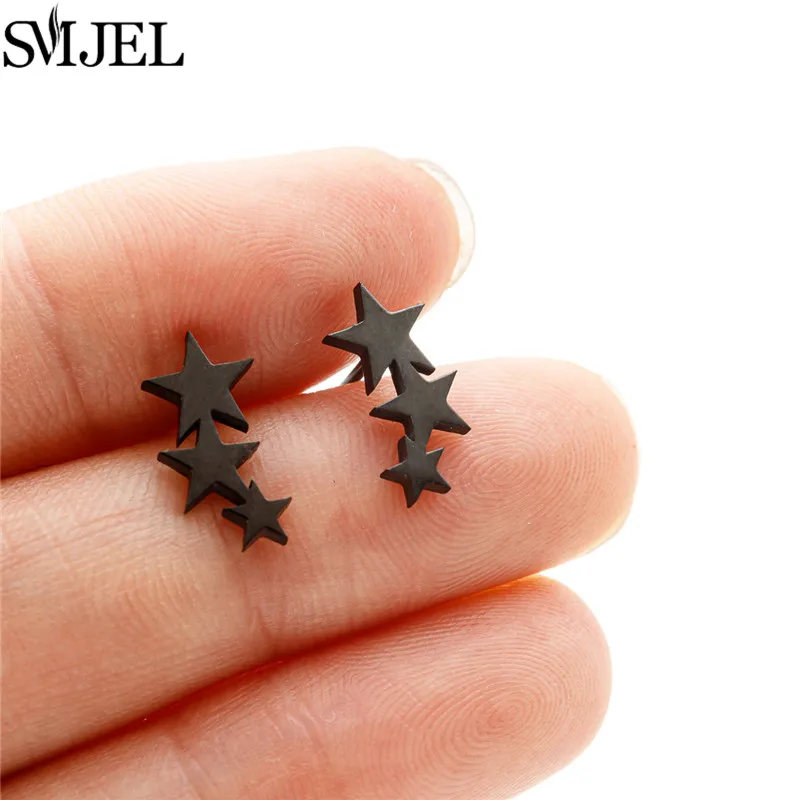 Punk Stainless Steel Geometric Earrings, U Shaped Design
