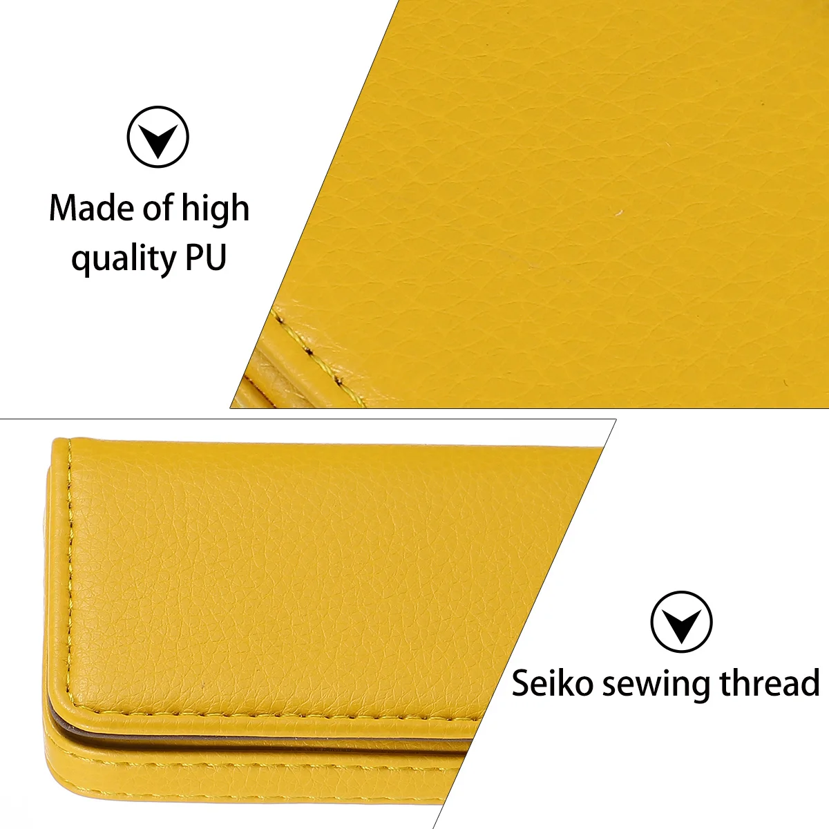 BUTIFULSIC 1PC Portable Business Card Holder Wallet Case with Magnetic Closure Mini Stand Creative Suit Accessory PU