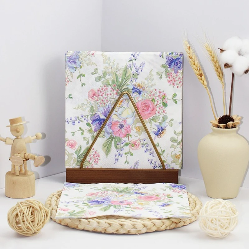 10/20pcs Floral Napkins for Dining Elegant Spring Flowers Paper Napkins for Wedding Party Easter Table Decor DIY Decoupage Paper