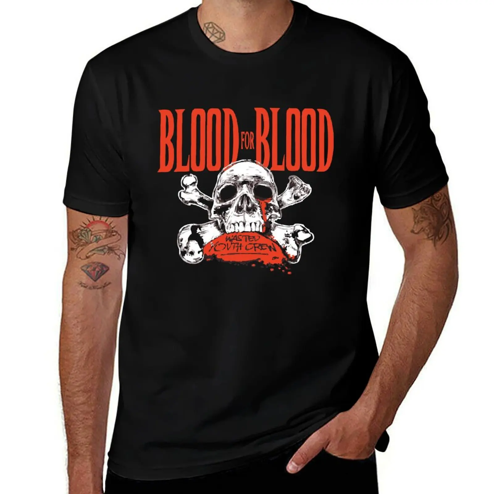 

Blood For Blood Hard_core Bos_ton T-Shirt t shirt for man 100 percent cotton anime t shirts for man
