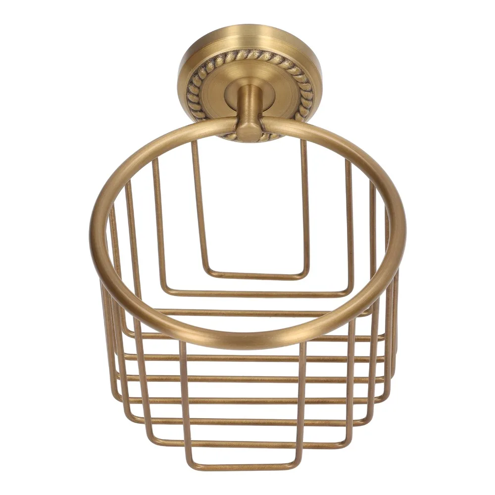 

Copper Toilet Paper Holder Hollow Out Rust Proof Tissue Roll Basket Antique Brass Vintage Tissue Dispenser