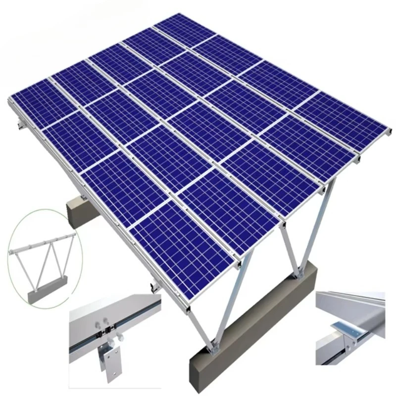 1 or 2 Car Industrial Controller Solar Power System Full Kit Home Floor Mount Solar Carport