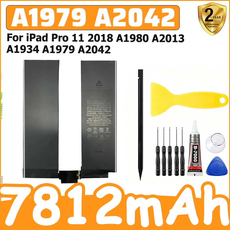 For iPad Pro 11 7812mAh Battery For iPad Pro 11 2018 A1980 A2013 A1934 A1979 A2042 + TOOLS