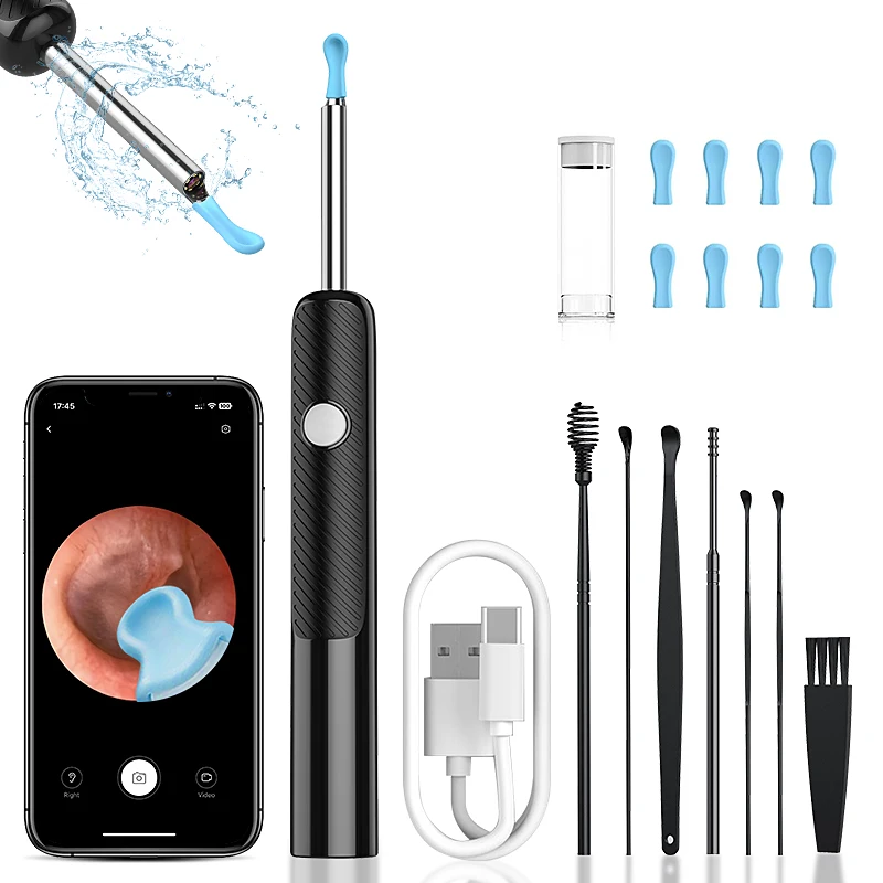 

Визуальный очиститель ушей, беспроводная камера, светодиодные фонари, инструмент для удаления ушной серы, видео HD для Wi-Fi, инструмент для удаления ушной серы