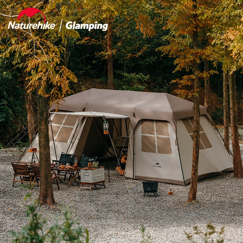 

Naturehike Village 17 Luxury Camping Tent 6-8 Person Large Space Automatic Tent Portable Waterproof Outdoor Picnic Quick Build