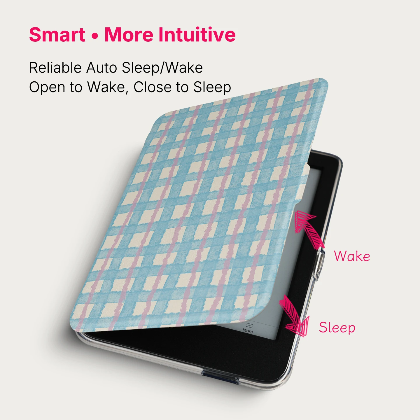 Murmole 2-in-1 Magnetic Detachable Case for Kobo Clara Colour BW 2E Pretty Small Floral Patterned Smart Cover Lightweight Cover