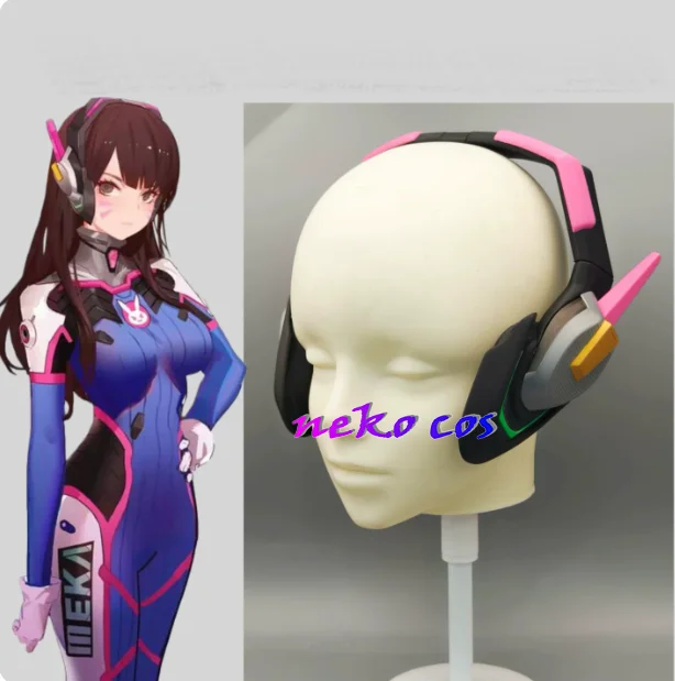 Nekocos Game D.Va Earphone Hana Song Dva Wooden Headphone Props Cosplay Costume Prop Accessories Christmas