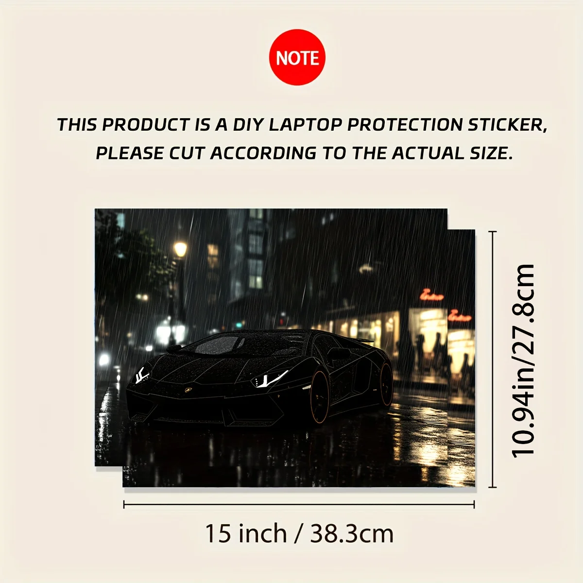 2-Pack car laptop art deco stickers,universal self-adhesive skin stickers,waterproof and scratch-resistant, semi-glossy,suitable