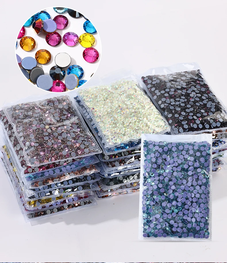 High Quality Bulk Hotfix Rhinestones Ss6-ss30 Стразы Flatback Stones Glitter Crystal And Strass For Diy Nail Accessories