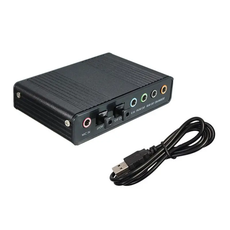 

Exquisite-USB Optical Sound Card 6 Channel 5.1 External Reverb Sound Card Converter 48Khz Sampling Rate Support Win7