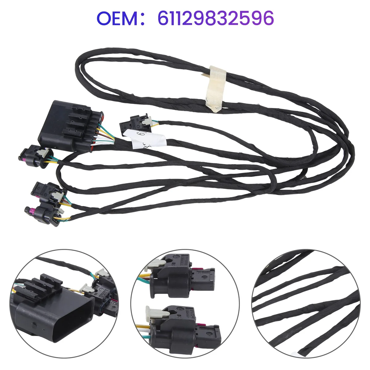 

61129832596 Car Front Bumper Parking Sensor Wiring Harness PDC Cable for BMW 5 Series G30 G31