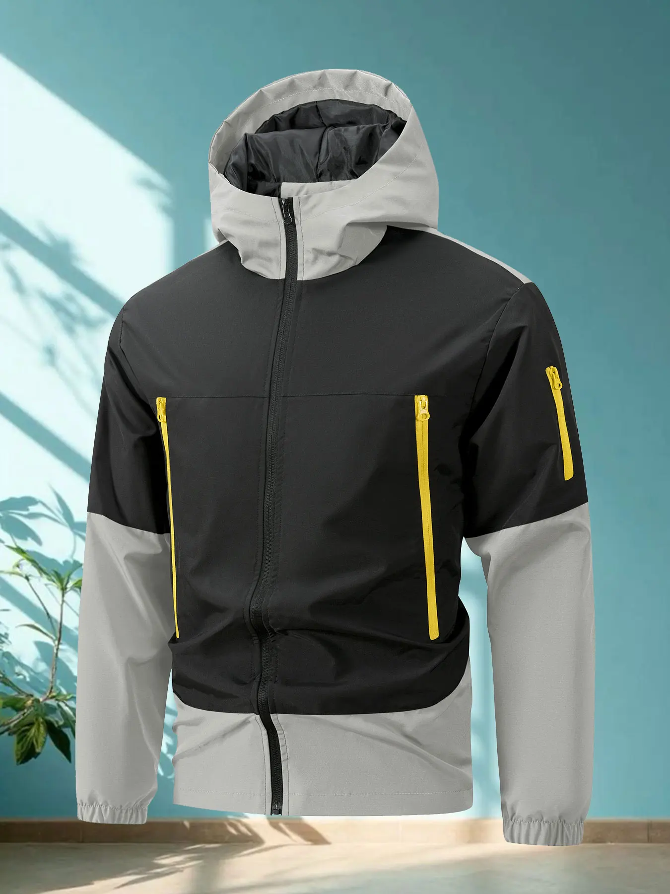 Men Stand Collar Jacket Autumn Sportwear Windproof Zip Up Hoodies Warm Casual Multiple Pockets Outwear Climbing Coats for Men