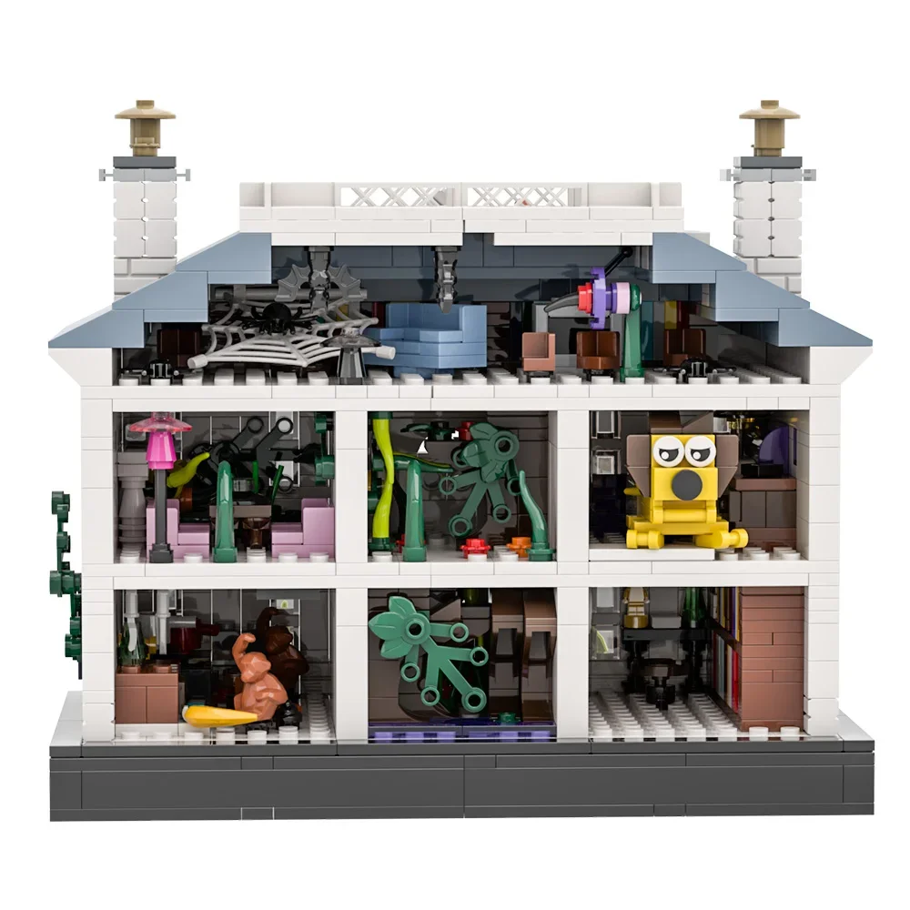 Gobricks MOC Jumanji jeu de société maison briques modèle 1995 Jumanji jeu de société grenier scène blocs de construction vue sur la rue jouets cadeau