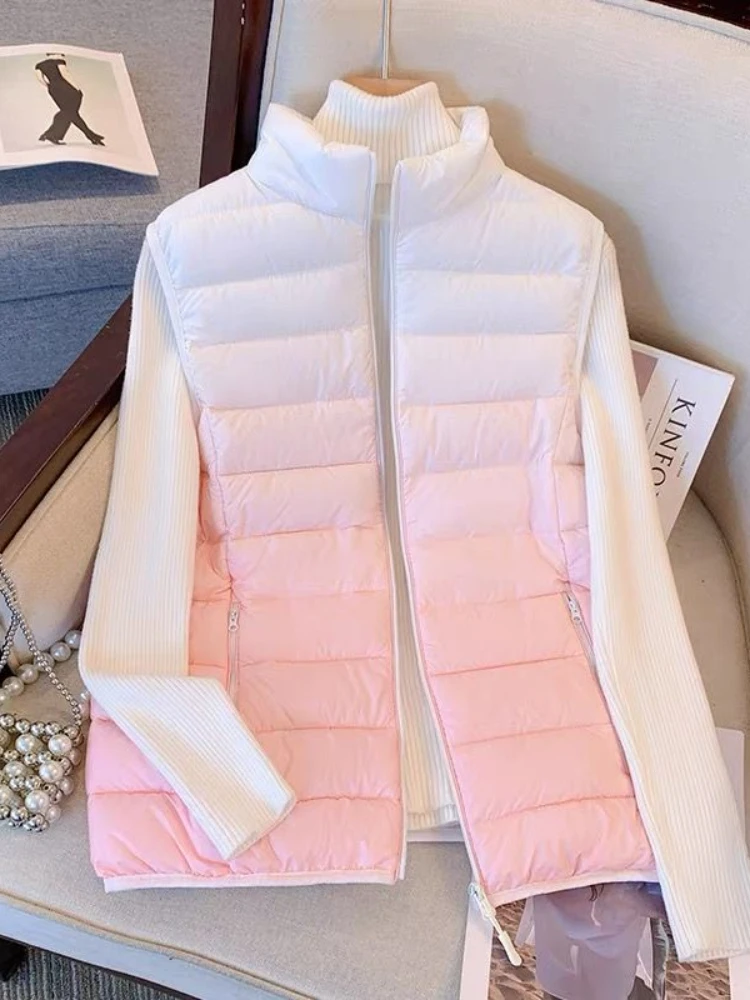 

NEW Down Cotton Vest Women's Light And Thin With Campshoulder Autumn Winter Women Coat Korean Fashion Beautiful Youth Waistcoat
