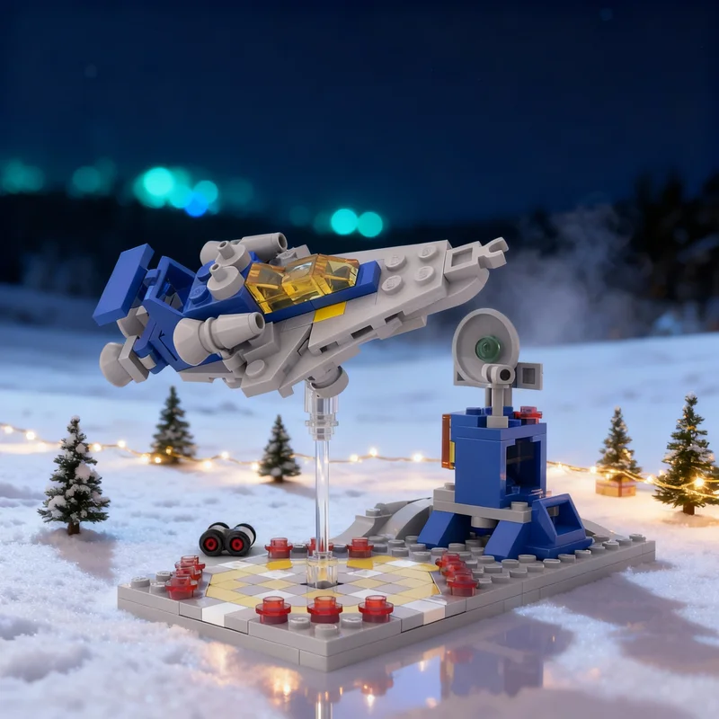 

198pcs MOC Nanoscale Galaxy Explorer With Base Space Classic Model Building Blocks DIY Gift Creative Collectible Display Decor