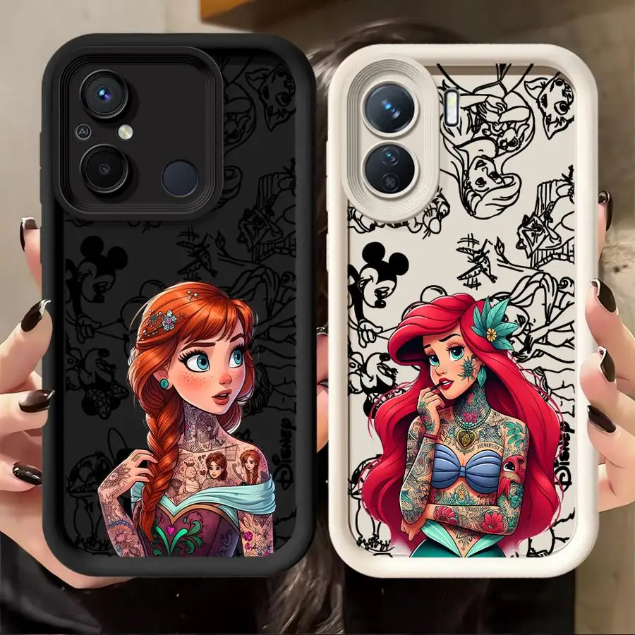 Lovely DisneyS Princess Phone Case for Samsung S26 S25 S24 S23 S22 S21 S20 F06 M16 Note 20 FE Plus Ultra 4G 5G Soft TPU Cover