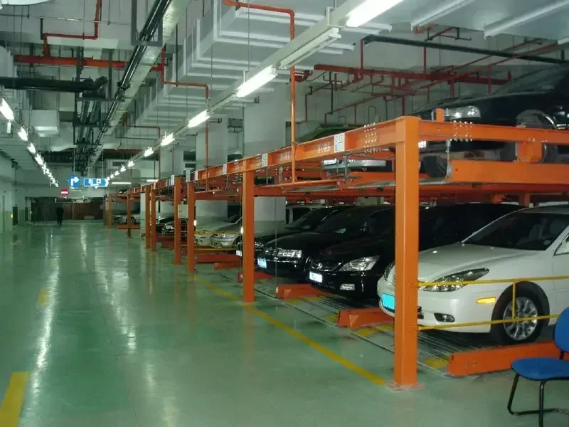 The Plc Control Panel Operates Simple Access To Convenient Multi-layer Parking Equipment Platform Garage