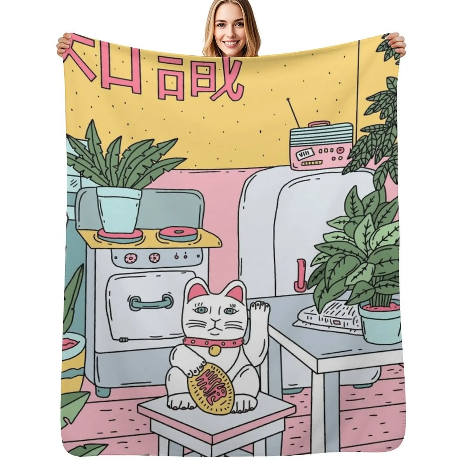 

Maneki Plants Throw Blanket Kid'S Thermal Blankets