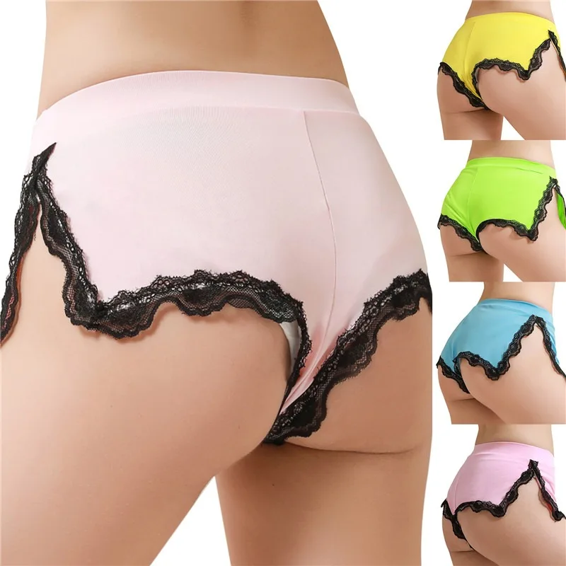 Women Sexy Lace Home Shorts Trend Solid Color Lace Fitness Leggings Tight Split Gym Shorts 2024 New