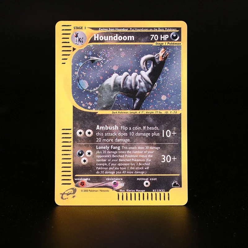 Proxy Cards For Entertainment Games PKM Houndoom Raichu Poliwrath Flareon Kabutops Dewgong Electrode Card Collection Toys Gift