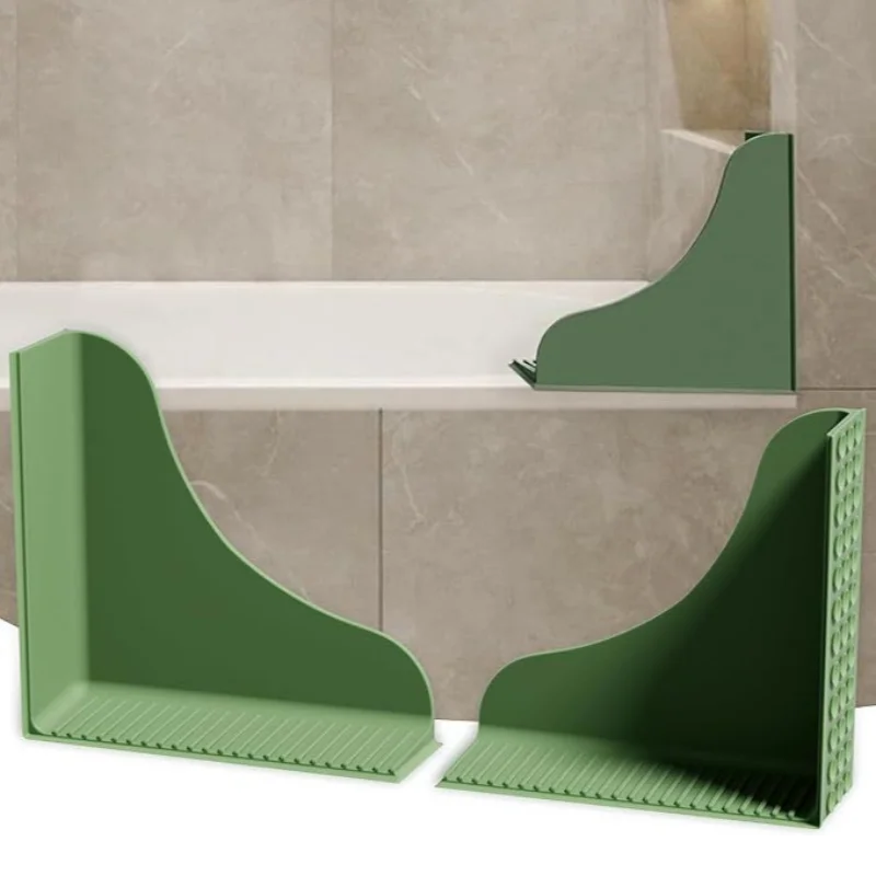 

Silicone Shower Splash Guard with Strong Suction Cups Bathtub Corner Water Blocker Secure Seal & Easy Removal Bathroom Supplies