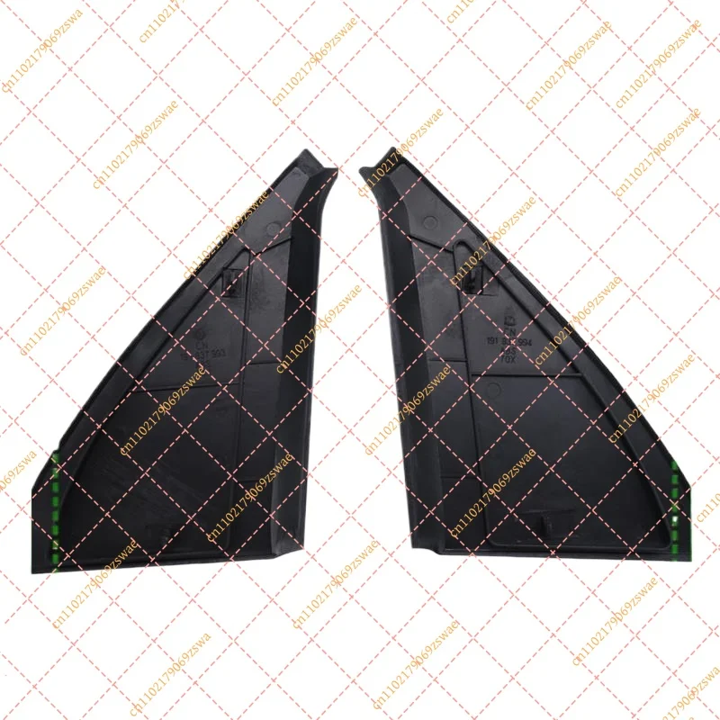 AC34-Black ABS 1 Pair Door Mirror Cover Trim Panel Mount Triangle Fit For Golf -Jetta -GTI GLI MK2 191837993 191837994